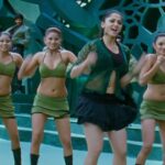 Anushka shetty hot thighs shake and navel in mini frock HD pics starlust (103)