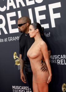 bianca censori nude showing boops and pussy at grammy awards 2025 starlust 52