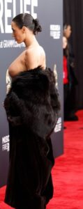 bianca censori nude showing boops and pussy in fully transparant cloth at grammy awards 2025 starlust 31 1