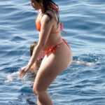 camila cabello hot booty big ass navel and cleavage in orange thong bikini hd pics starlust 18