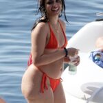 camila cabello hot booty big ass navel and cleavage in orange thong bikini hd pics starlust 23