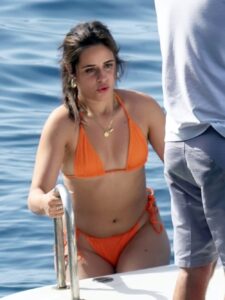 camila cabello hot booty big ass navel and cleavage in orange thong bikini hd pics starlust 33