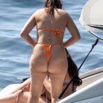 camila cabello hot booty big ass navel and cleavage in orange thong bikini hd pics starlust 36