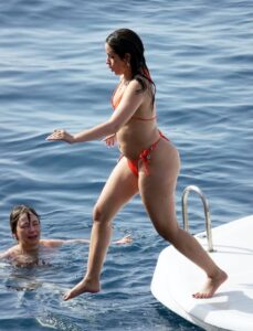 camila cabello hot booty big ass navel and cleavage in orange thong bikini hd pics starlust 43