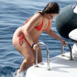 camila cabello hot booty big ass navel and cleavage in orange thong bikini hd pics starlust 49