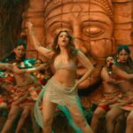 tamanna hot thick thighs in silver skirt navel and cleavage and armpits show HD aranmanai 4 starlust 167 scaled