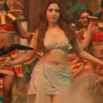 tamanna hot thick thighs in silver skirt navel and cleavage and armpits show HD aranmanai 4 starlust 18 scaled