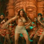 tamanna hot thick thighs in silver skirt navel and cleavage and armpits show HD aranmanai 4 starlust 182 scaled