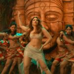 tamanna hot thick thighs in silver skirt navel and cleavage and armpits show HD aranmanai 4 starlust 197 scaled