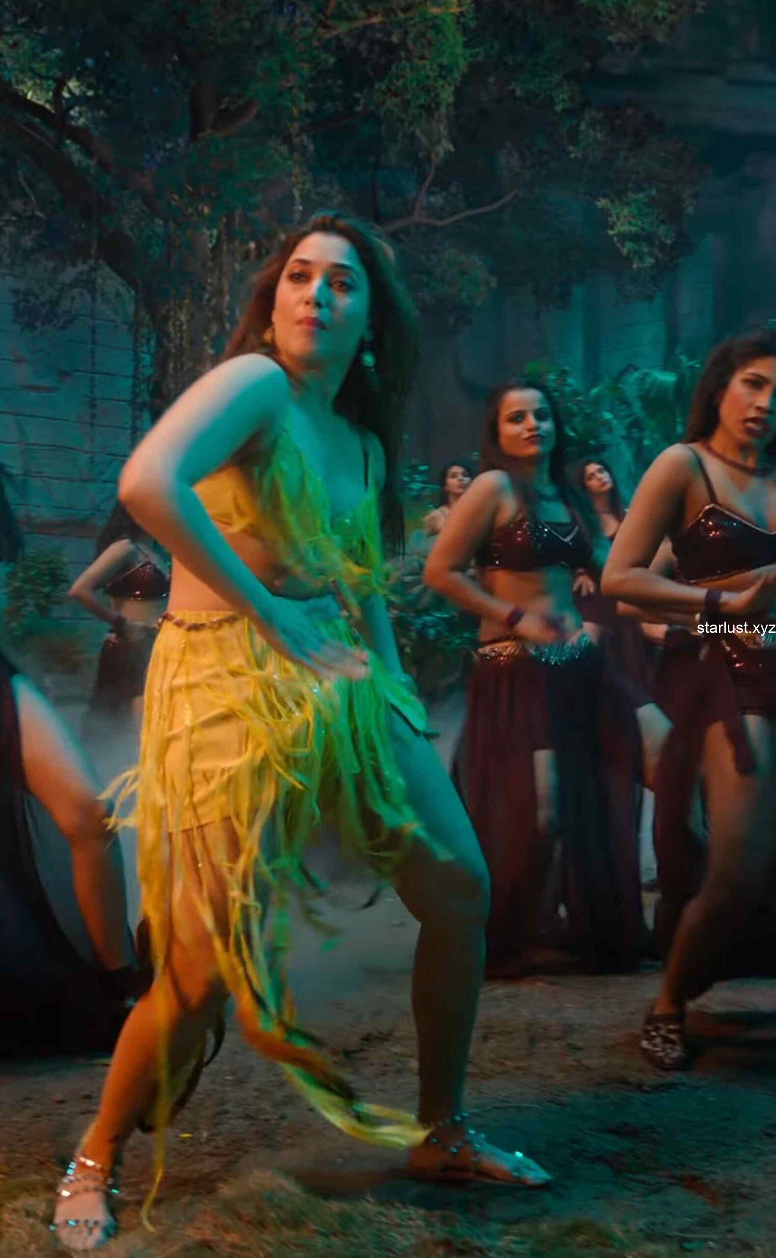 tamannaah bhatia hot thighs and armpits navel in yellow mini skirt and panty slip starlust 151 scaled