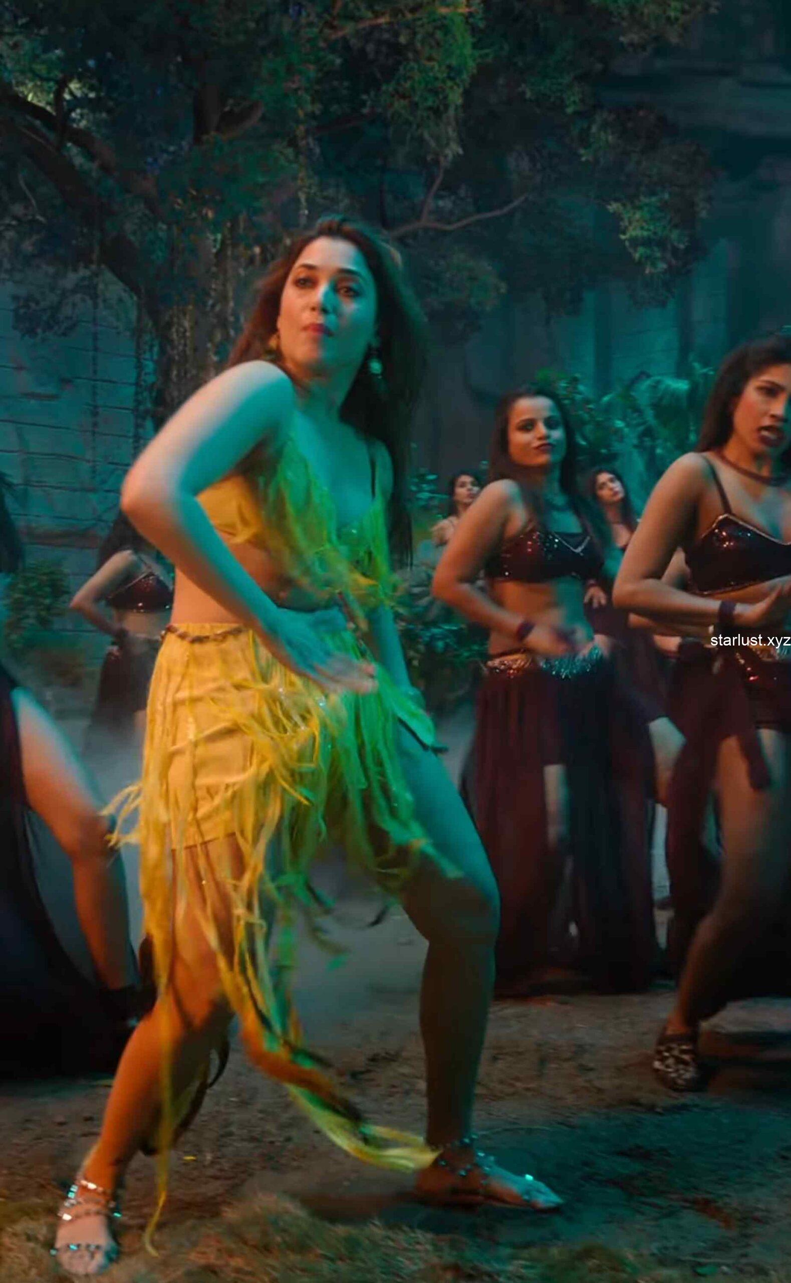 tamannaah bhatia hot thighs and armpits navel in yellow mini skirt and panty slip starlust 156 scaled