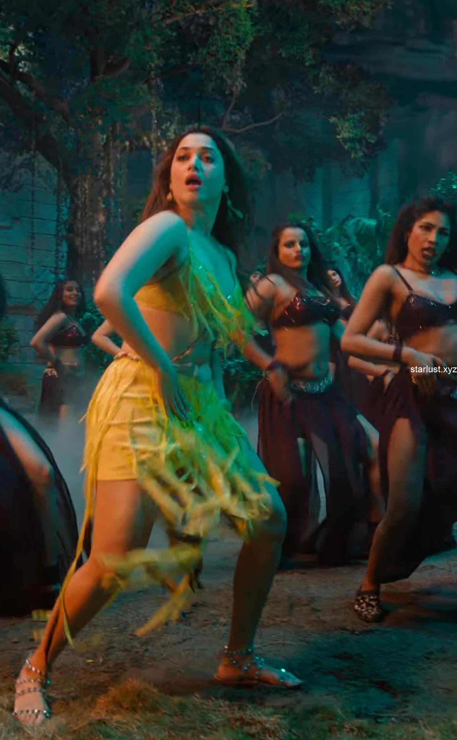 tamannaah bhatia hot thighs and armpits navel in yellow mini skirt and panty slip starlust 157 scaled