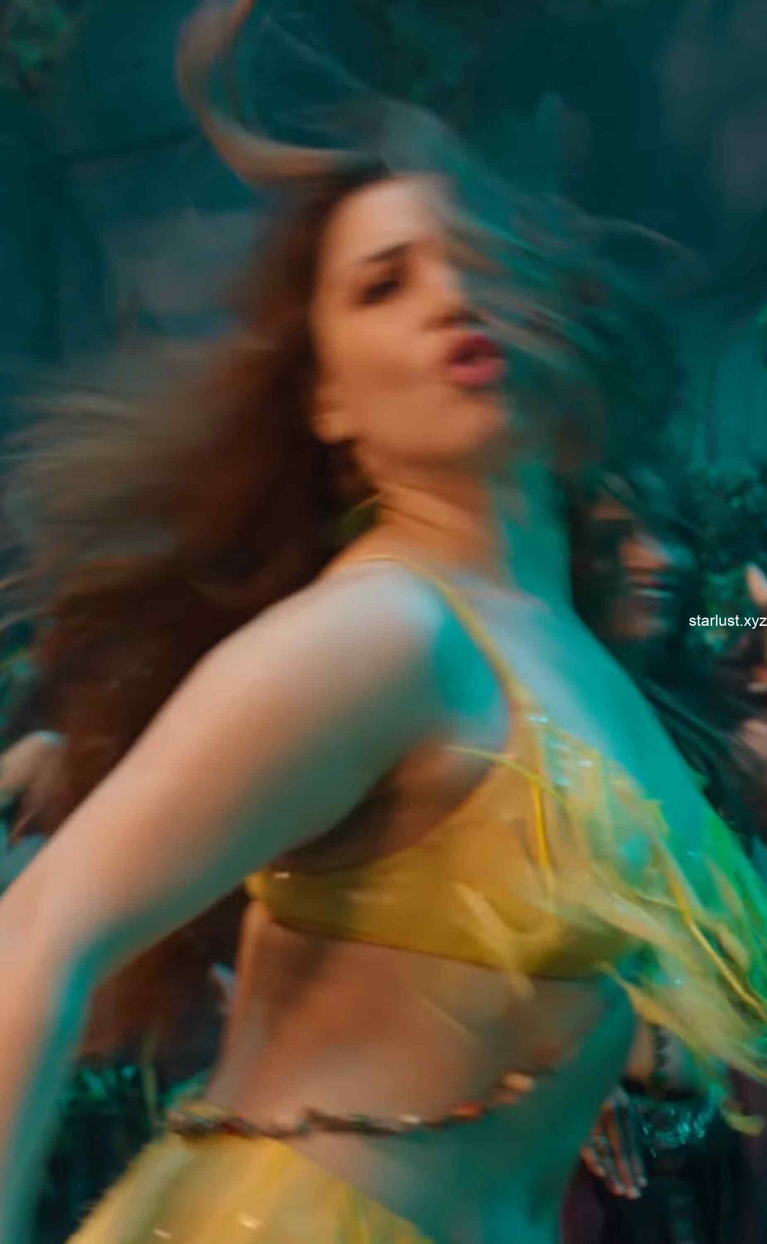 tamannaah bhatia hot thighs and armpits navel in yellow mini skirt and panty slip starlust 166 scaled