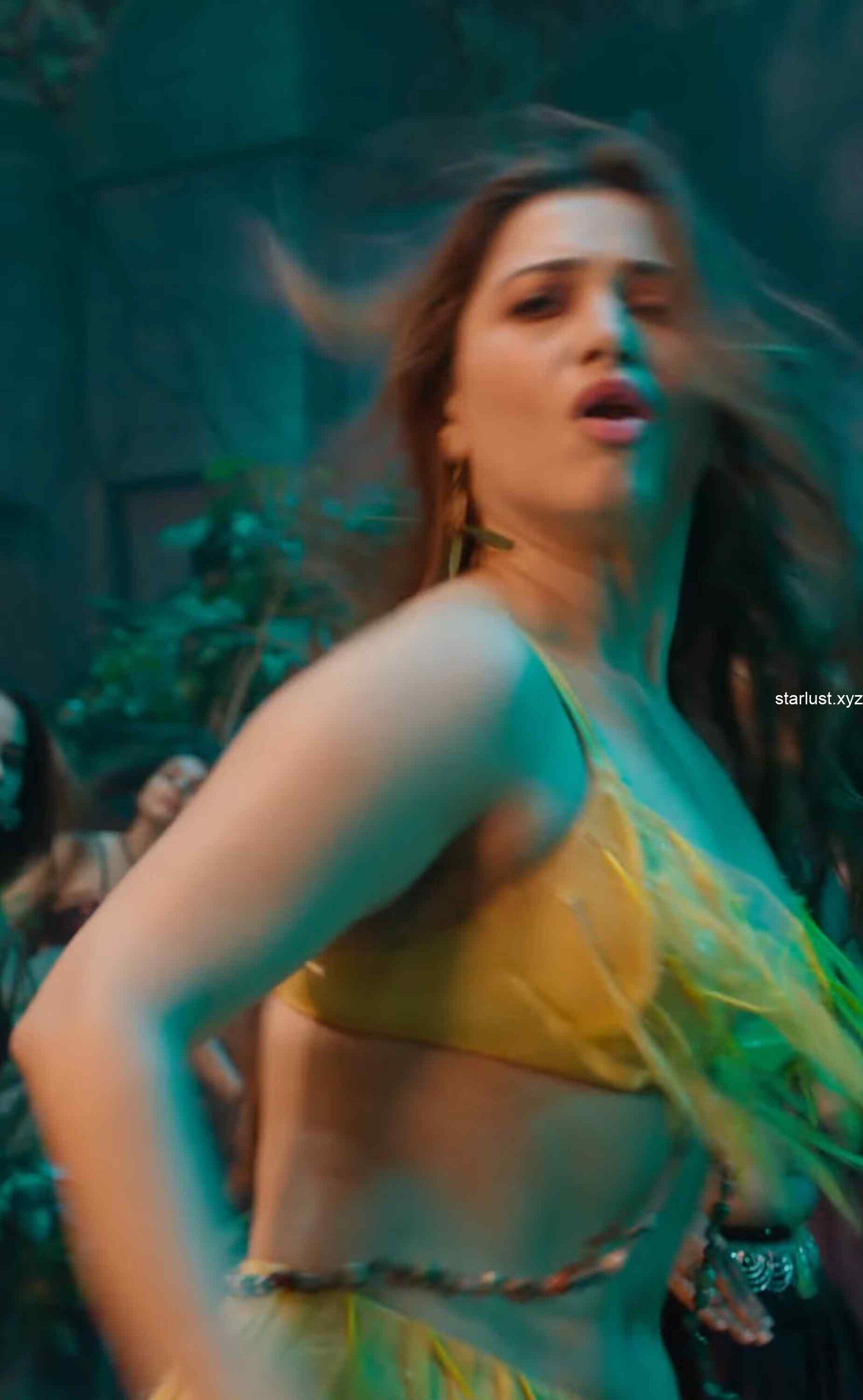 tamannaah bhatia hot thighs and armpits navel in yellow mini skirt and panty slip starlust 169 scaled