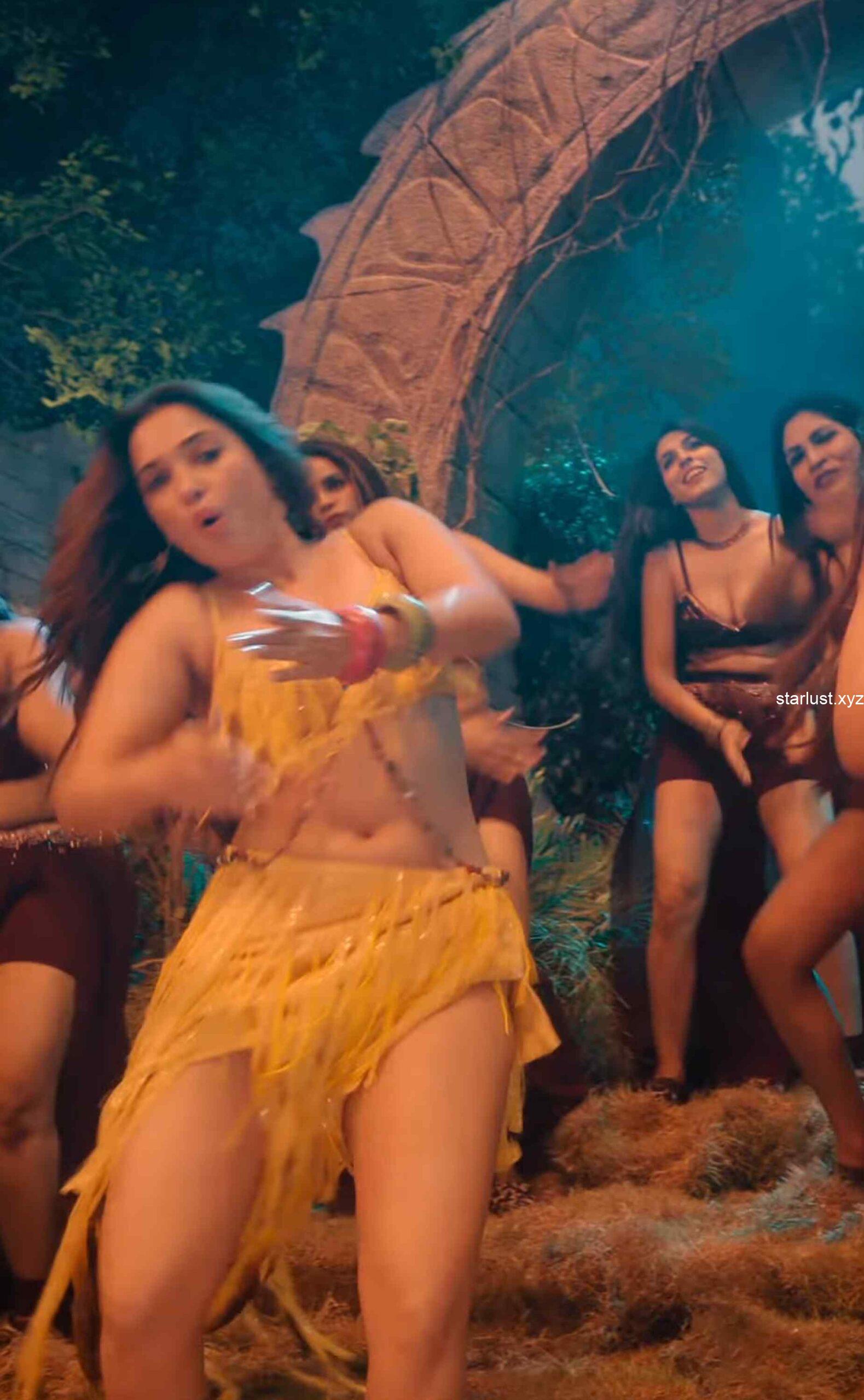 tamannaah bhatia hot thighs and armpits navel in yellow mini skirt and panty slip starlust 180 scaled