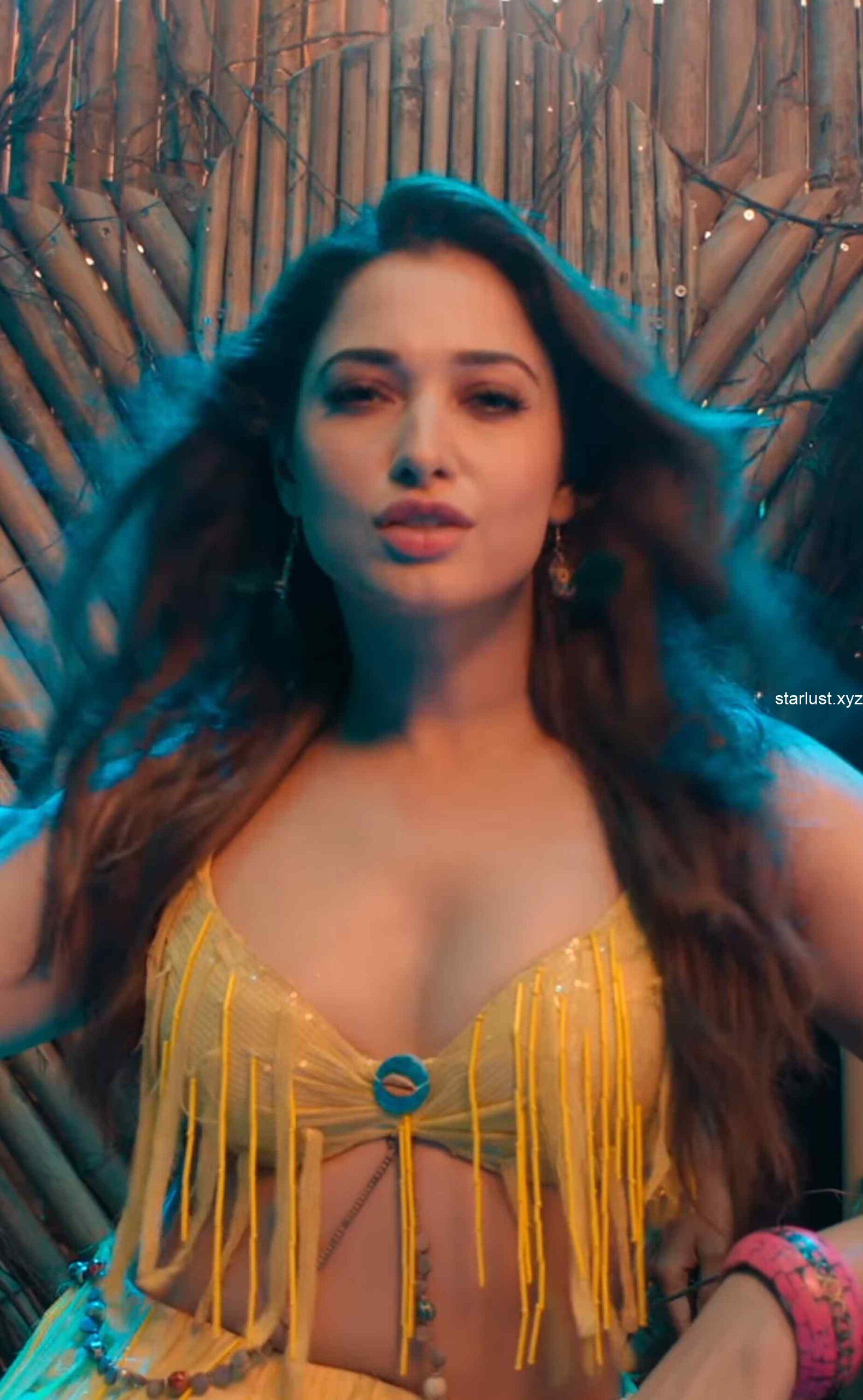 tamannaah bhatia hot thighs and armpits navel in yellow mini skirt and panty slip starlust 217 scaled