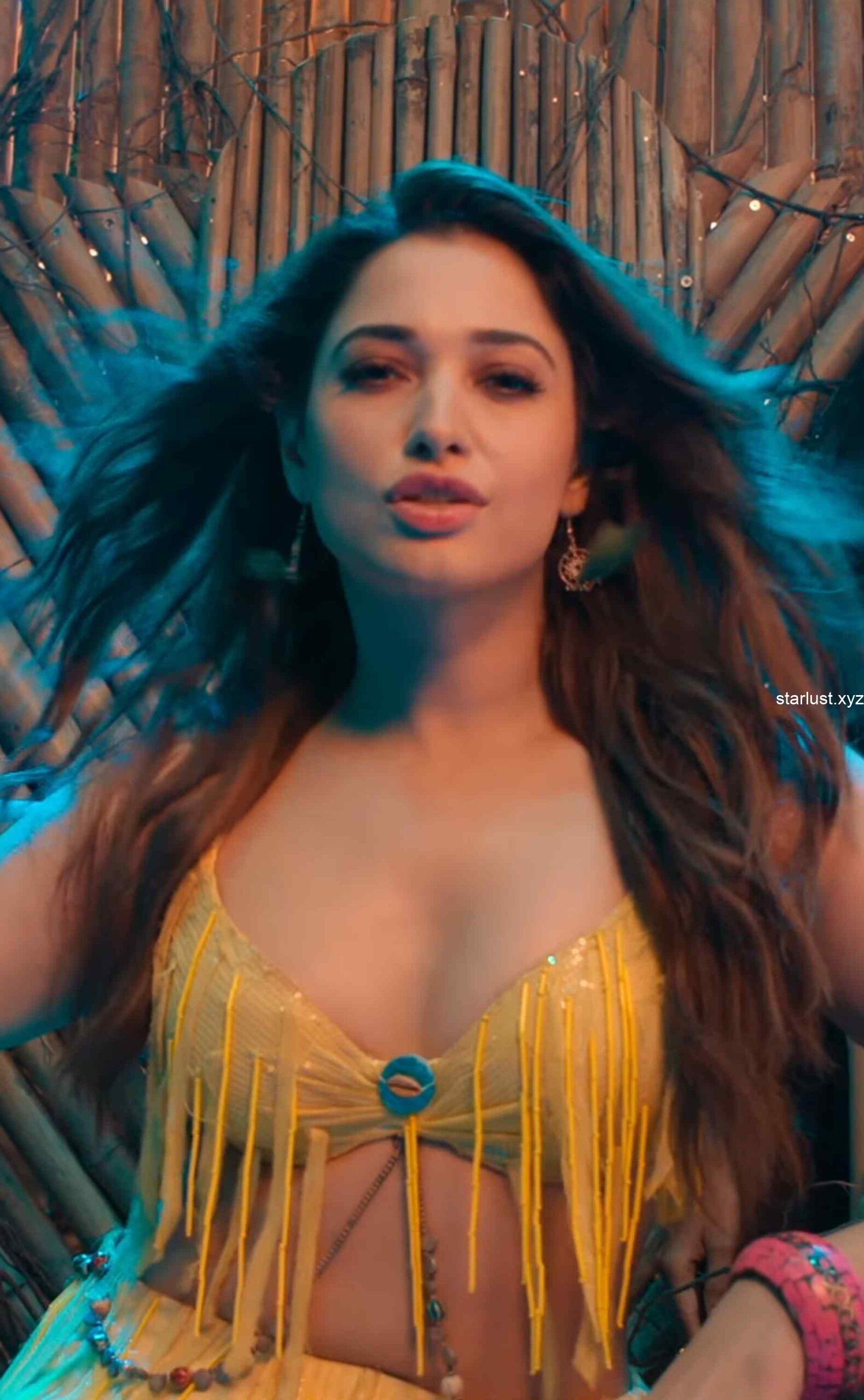 tamannaah bhatia hot thighs and armpits navel in yellow mini skirt and panty slip starlust 218 scaled