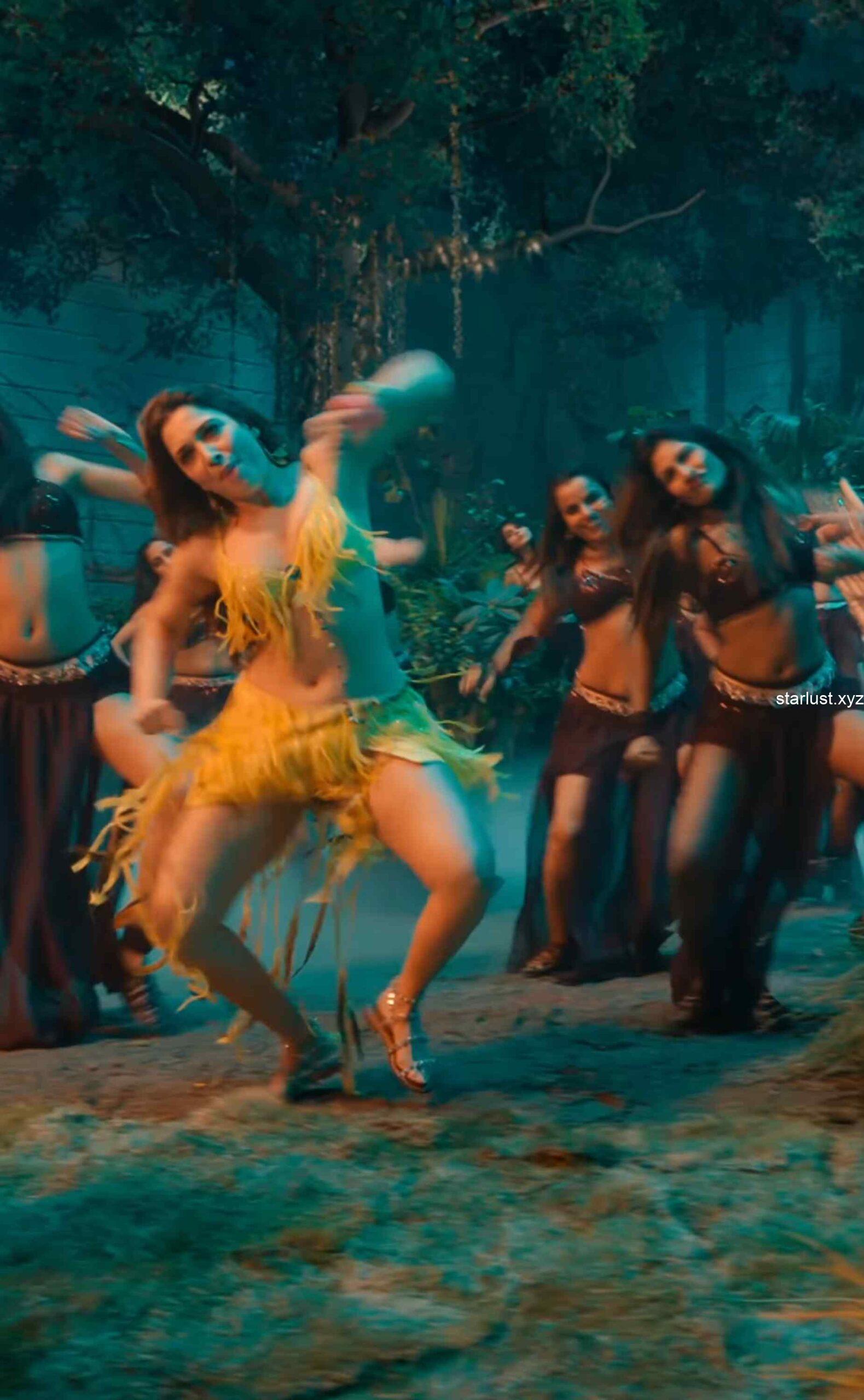 tamannaah bhatia hot thighs and armpits navel in yellow mini skirt and panty slip starlust scaled