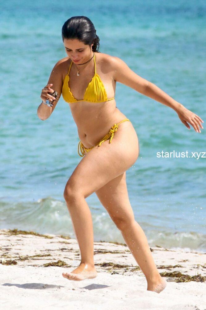 Camila Cabello – Beautiful Big Ass in a Sexy Yellow Thong (26)