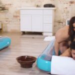 Curvy masseuse with big tits Natasha Nice has an FMM 3some with her clients (7)