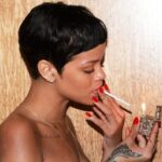 Rihanna hot nude smoking photos topless showing boops HD photos (11)