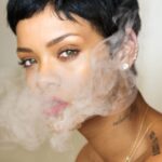 Rihanna hot nude smoking photos topless showing boops HD photos (21)