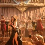 Tamannaah bhatia hot thighs shake and armpits in black slit dress from jailer movies (130)