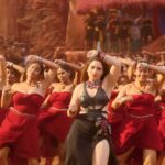 Tamannaah bhatia hot thighs shake and armpits in black slit dress from jailer movies (157)