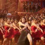 Tamannaah bhatia hot thighs shake and armpits in black slit dress from jailer movies (175)