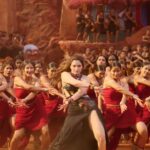 Tamannaah bhatia hot thighs shake and armpits in black slit dress from jailer movies (179)