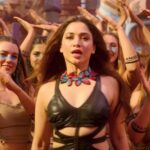 Tamannaah bhatia hot thighs shake and armpits in black slit dress from jailer movies (24)