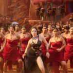 Tamannaah bhatia hot thighs shake and armpits in black slit dress from jailer movies (25)