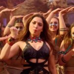 Tamannaah bhatia hot thighs shake and armpits in black slit dress from jailer movies (40)