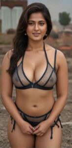 anushka shetty hot thick thighs navel and cleavage show ai images HD (107)