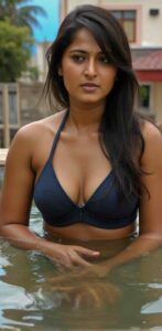 anushka shetty hot thick thighs navel and cleavage show ai images HD (120)