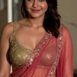 anushka shetty hot thick thighs navel and cleavage show ai images HD (46)