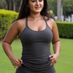 anushka shetty hot thick thighs navel and cleavage show ai images HD (8)