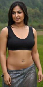 anushka shetty hot thick thighs navel and cleavage show ai images HD (98)