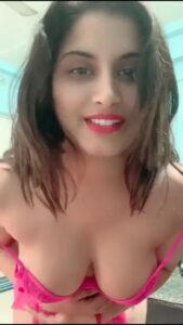 gunnjan aras bending and showing boops in pink bikini (5)