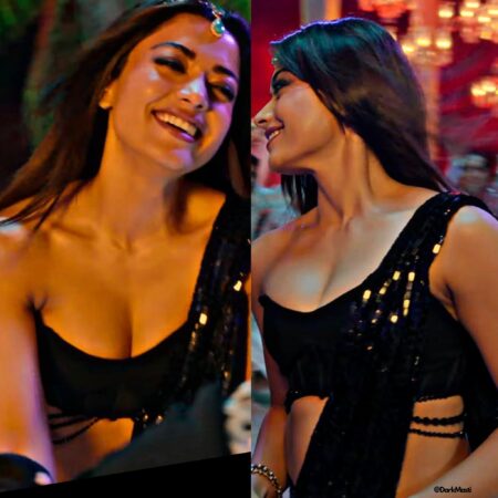 rashmika mandanna hot cleavage and navel show from sikandar movie 2025 (39)