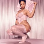rihanna booty ass pussy shape in bridal lingerie photoshoot savage x fenty 2025 starlust (3)