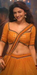 sreeleela hot navel piercing and sexy expressions HD image from mass jatara movie starlust (38)