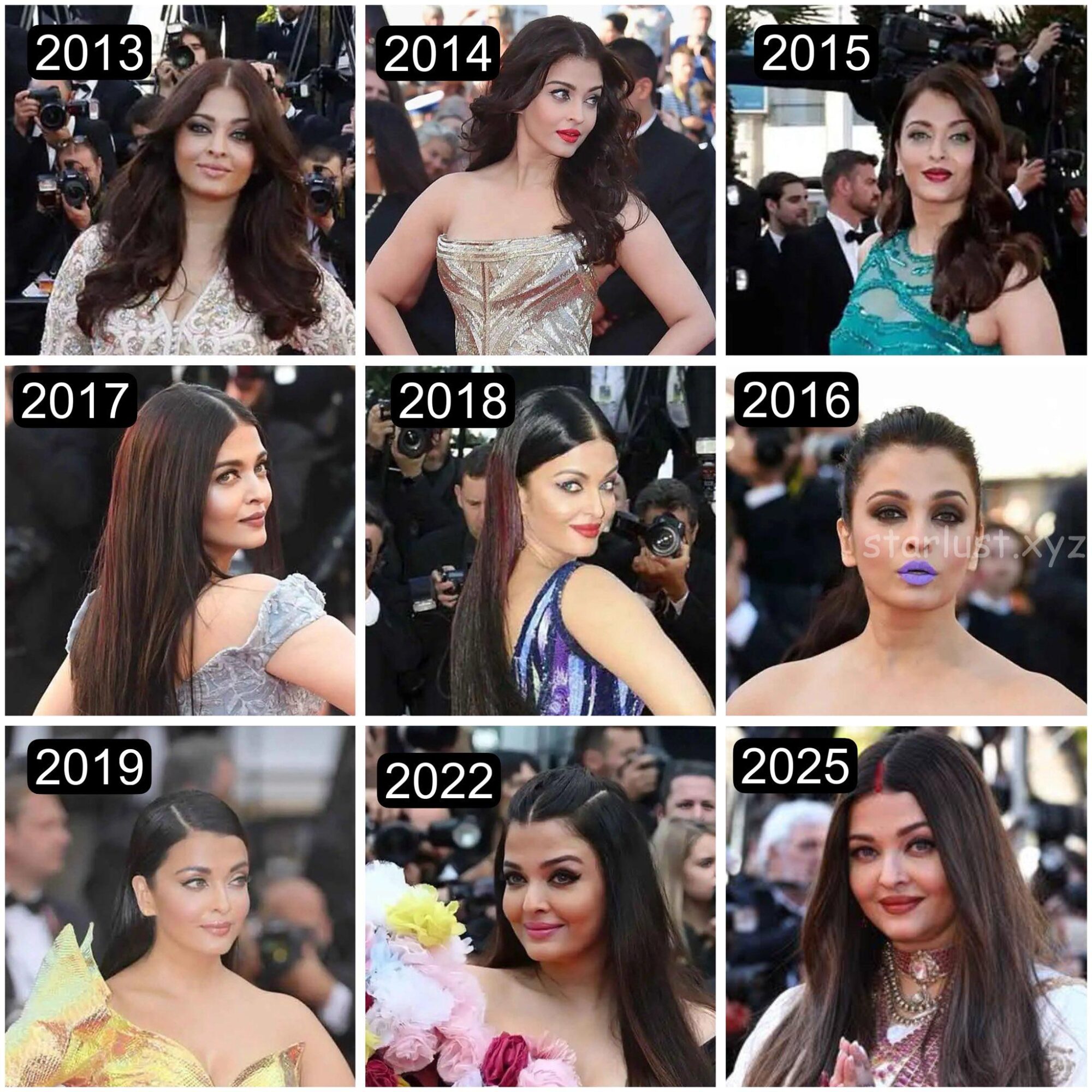Aishwarya rai glam pics from cannes 2025 with sindhoor