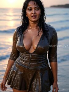 Anushka shetty hot ai generated images of exposing thighs navel cleavage and armpits HD starlust 12