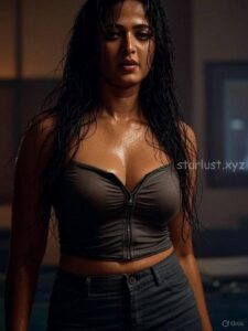 Anushka shetty hot ai generated images of exposing thighs navel cleavage and armpits HD starlust 13