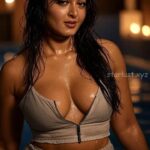 Anushka shetty hot ai generated images of exposing thighs navel cleavage and armpits HD-starlust (15)