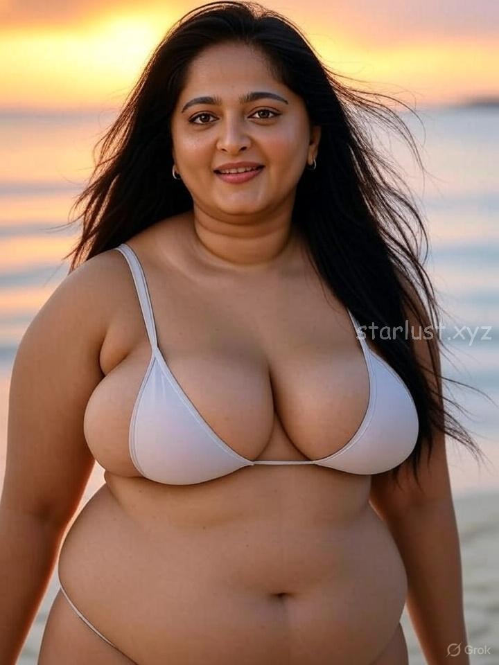 anushka shetty hot ai images of big boops navel and thighs with wet body HD-starlust (25)