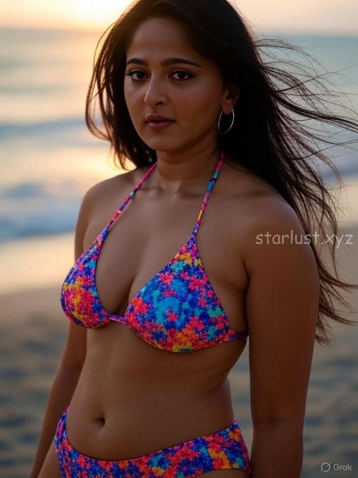 anushka shetty hot ai images of big boops navel and thighs with wet body HD-starlust (28)