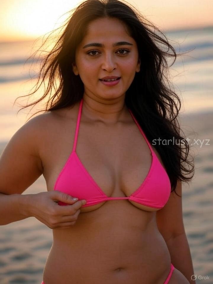 anushka shetty hot ai images of big boops navel and thighs with wet body HD-starlust (30)