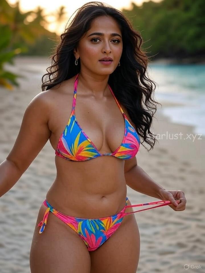 anushka shetty hot ai images of big boops navel and thighs with wet body HD-starlust (40)